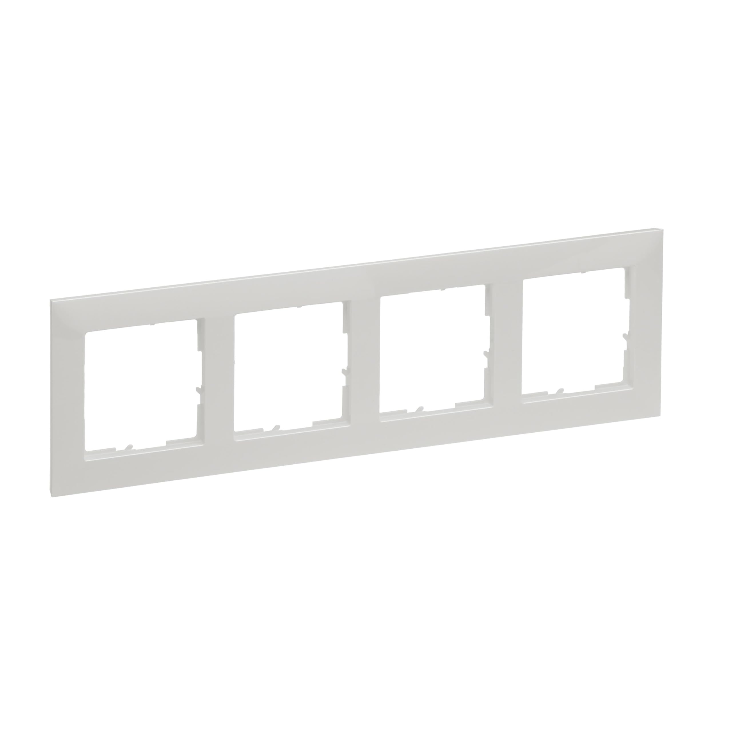 Cadre quadruple Legrand Seano 765574 laqué nacré 87x301mm sans halogène