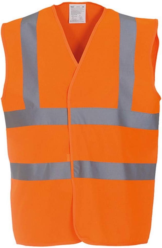 Yoko Unisex Premium Hi-Vis Waistcoat Vest/Jacket (M) (Hi-Vis Yellow)