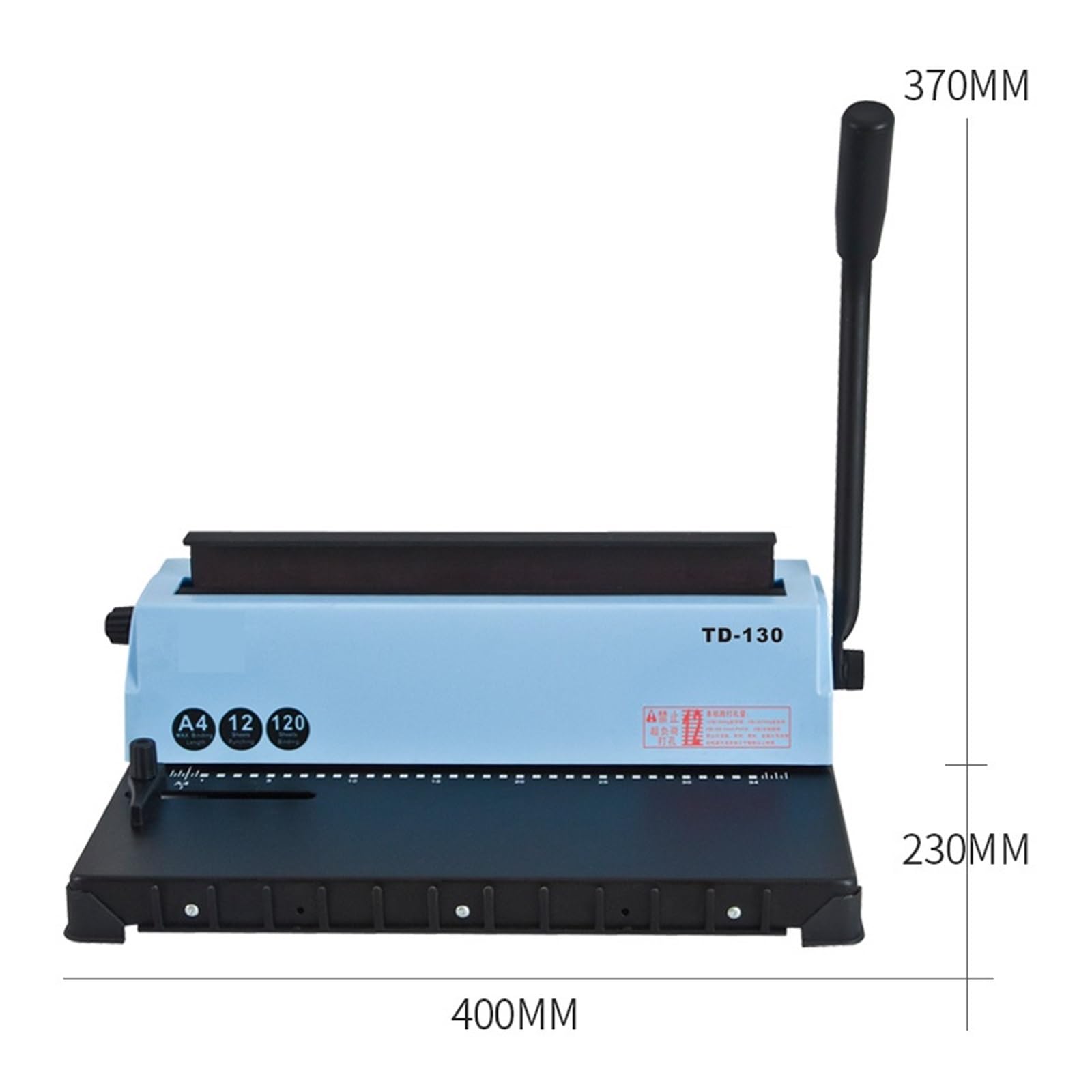 Macchina for rilegatura di libri a doppio filo con 34 fori quadrati TD-130 Perforatrice for raccoglitori 12 / Rilega 120 fogli materiale scolastico for ufficio Uso in ufficio e a scuola