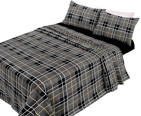 Cream Flannelette Sheet Set Double size Fitted Sheet, Flat Sheet , 2x Pillowcases Bed Sheet Set Double Size
