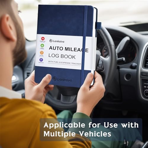 Mileage Log Book for Car - Vehicle Maintenance Log Book, 1768 Rides: Track Mileage, Expenses, Gas Consumption, Lubrication, Repairs and Accessories, Car Mileage Log Book for Taxes, Blue - Thumbnail 6