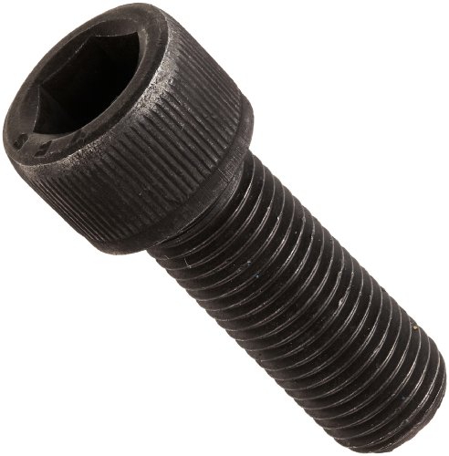 Black Oxide Alloy Steel Hex Socket Head Cap Screw, Self Locking, 3/8"-24 Thread Size, 1" Length, Fully Threaded (Pack of 10)