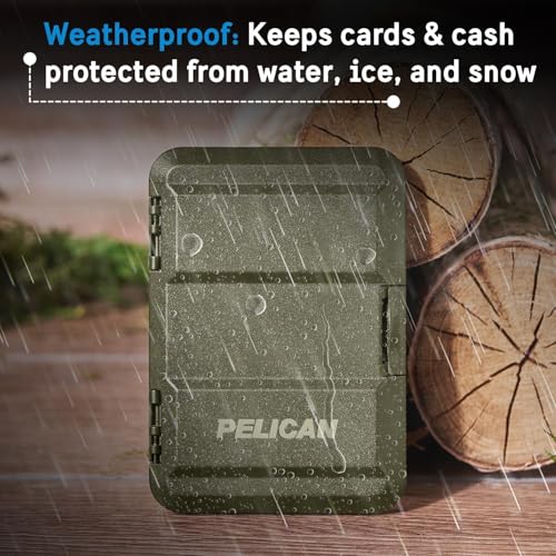 Image of Pelican MagSafe Wallet for iPhone - Heavy Duty MIL-STD Snap-On Phone Magnetic Wallet and Phone Card Holder - Detachable and Slim Hard Case for iPhone 17 Pro Max /16 Pro Max /15 /14 /Pixel 10 - OD Green