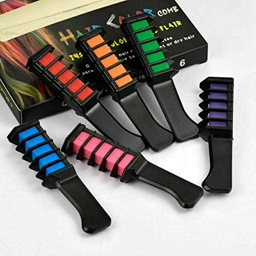 REMOVABLE FASHION HAIR CHALK COMB FOR INSTANT HAIR FLAIR NORMAL AND MATTE COLOURS (NORMAL), 1 count (Pack of 6) - Image 5
