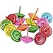 YANSHON Trottole Legno Bambini 15pz Giroscopio in Legno Colorati Artigianali Set per Bambini Giocattolo Partito, Festa Compleanno Regalo Fine Festa, 6 colori casuale, Adatto per Bambini piu' di 2 Anni