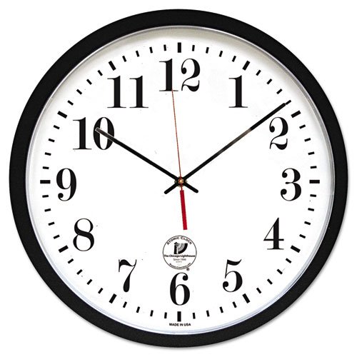 Chicago Lighthouse Atomic Slimline Contemporary Clock, 16 photo Chicago Lighthouse - Atomic Slimline Contemporary Clock, 16-1/2, Black 67403302 (DMi EA