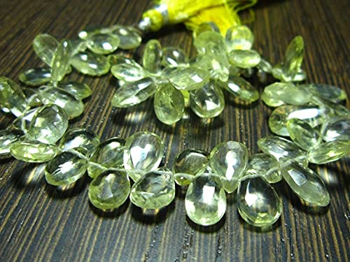 Quartz citron briolette LKBEADS pour création bijoux 7 pouces - 3