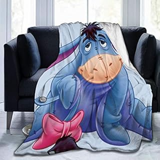 NA The Pooh Eeyore Smile Micro Fleece Blanket Anti-Pilling Flannel Sleep Comfort Super Soft Sofa Blanket to Let Your Cold Winter Feel The Warmth of The Stove 80"x60"