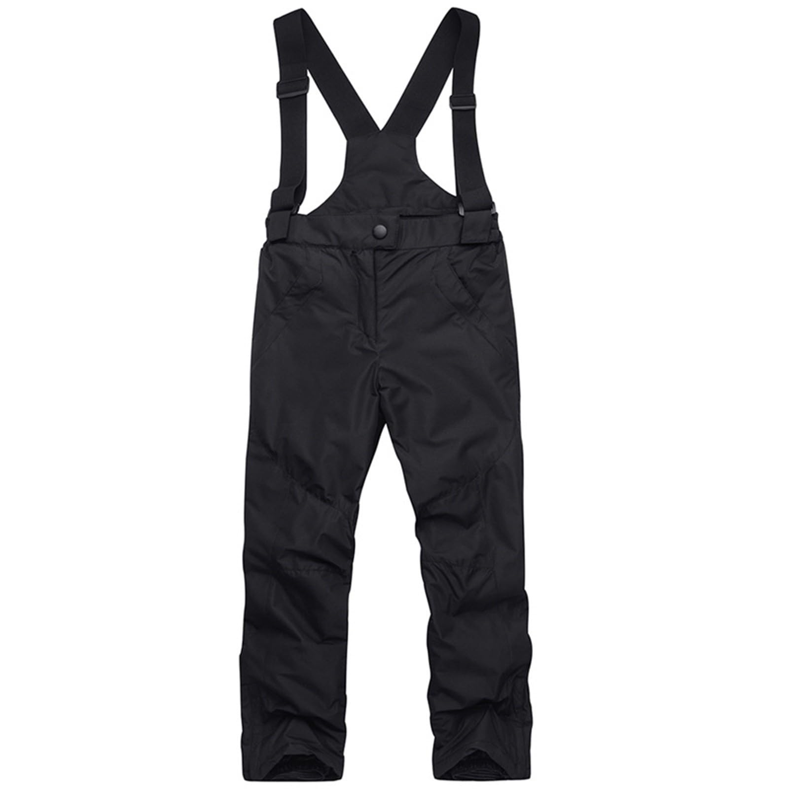 Pantalon de neige pour garçons et filles avec sangle réglable et fermeture éclair - Combinaison de ski isolée - Imperméable - Pantalon de pluie avec poches - Coupe large - Pantalon de neige tendance