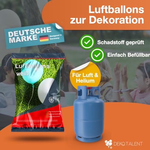 Luftballons Timo Klingler 50 Stück weiß, Durchmesser 35 cm