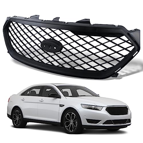 LINLINS Front Bumper Grille Assembly For Ford Taurus 2013 2014 2015 2016 2017 2018 2019 Interceptor Grille Replaces# DG1Z-8200-AA Black by LINLINS - Used condition - US$55.31