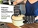Cuisinart Neoprene Mini Oven Mitts, 2pk - Heat Resistant Oven Gloves Protect Hands and Surfaces with Non-Slip Grip and Hanging Loop-Ideal Set for Handling Hot Cookware, Bakeware-Twill Stripe Jet Black