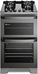 Fogão 4 bocas Electrolux Preto Expert com Duplo Forno, Função Air fryer e Mesa de Vidro (FE4AD) 220V
