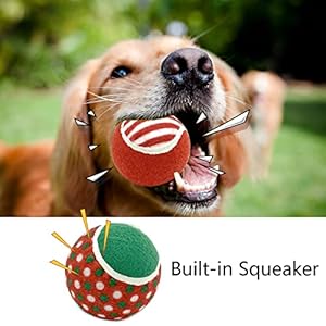 Vehomy-8Pcs-Christmas-Dog-Tennis-Balls-Dog-Xmas-Squeaky-Tennis-Ball-Toy-Xmas-Green-and-Red-Puppy-Interactive-Toys-for-Small-Medium-Dogs-Training-Playing - Cucciolini Doodles   Vehomy-8Pcs-Christmas-Dog-Tennis-Balls-Dog-Xmas-Squeaky-Tennis-Ball-Toy-Xmas-Green-and-Red-Puppy-Interactive-Toys-for-Small-Medium-Dogs-Training-Playing