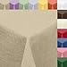 Produktbild Textil Tischdecke Leinen-Optik 130x160cm eckig mit Fleck-Schutz Sand *abwischbar* Farbe wählbar