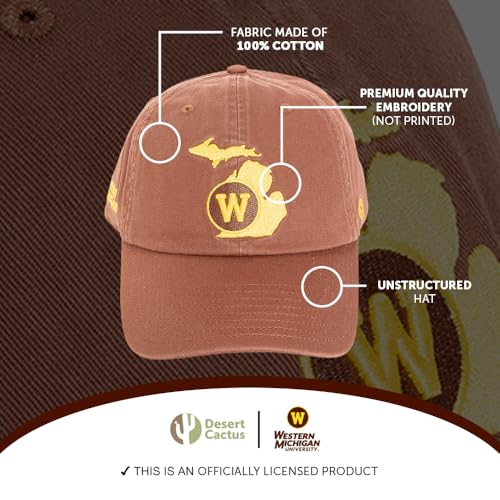 Gorra ajustable bordada Broncos WMU color marrón miniatura 4