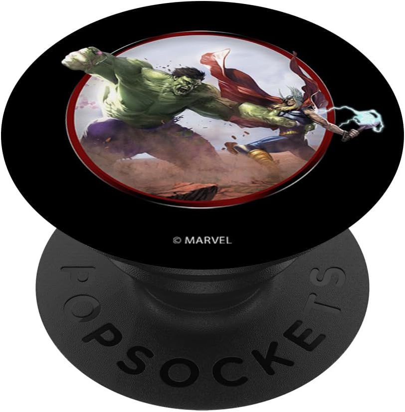 Marvel Epic Hulk And Thor Fighting Action PopSockets MagSafe PopGrip for iPhone