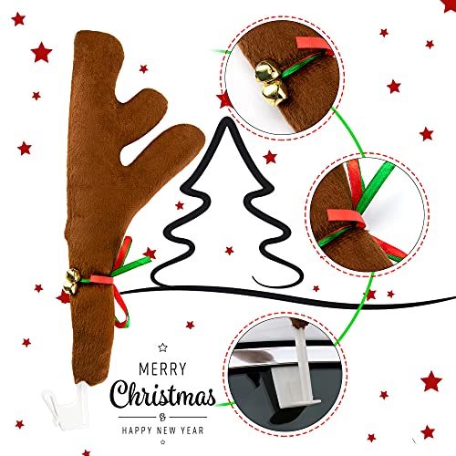 ZATAYE Car Reindeer Antlers & Nose, Auto Window Christmas RoofTop