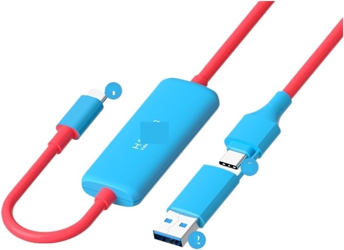 USB3.0 Video Capture Card with 100W PD USB C to USB A/USB C Live and Record Video Audio Game for Quest 2 3 Sw*Itch ROG(All in one Version)
