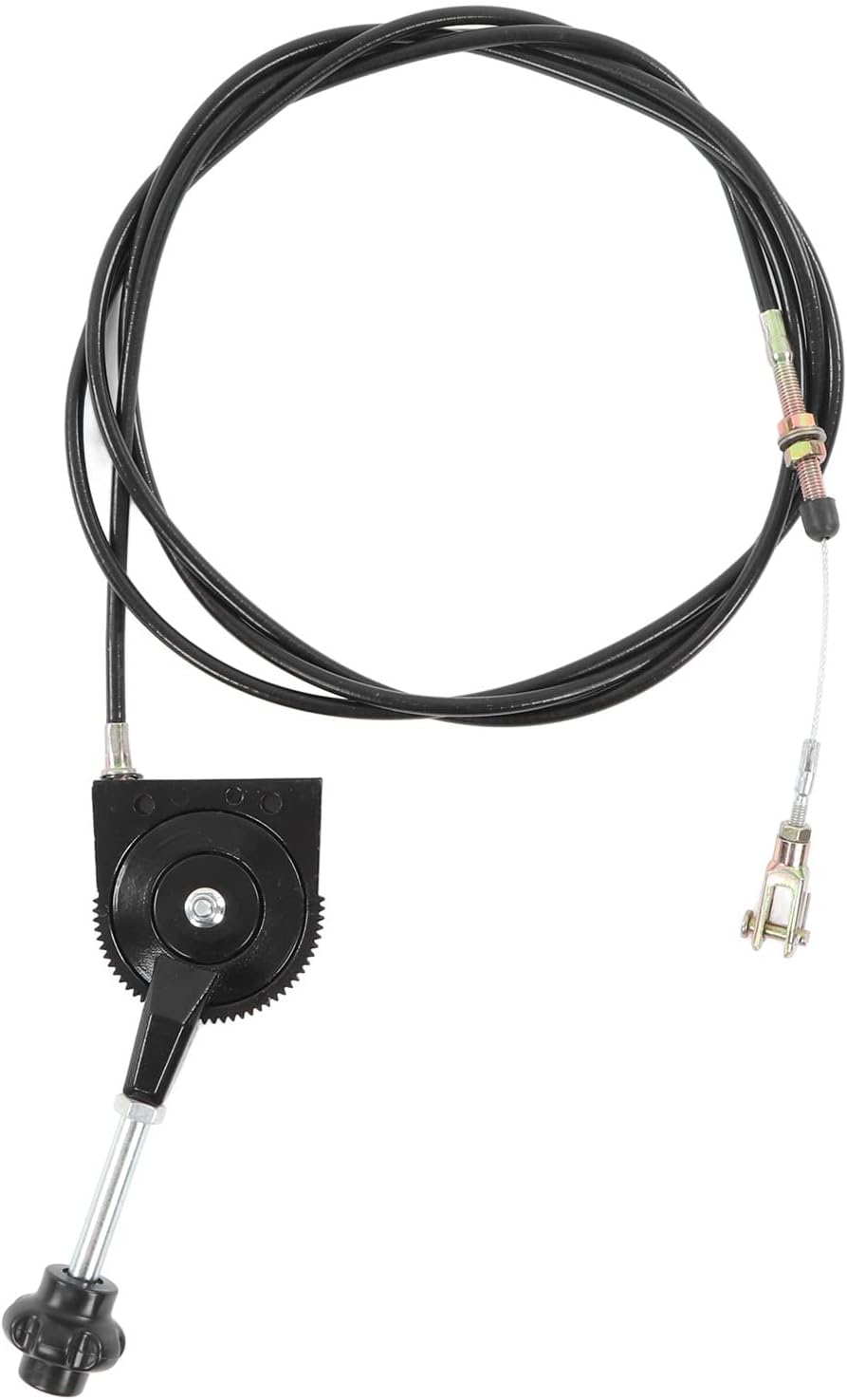 Excavator Manual Throttle Cable Controller, Throttle Control Cable with Stainless Steel Connector, 3 Meter PU Throttle Line for Excavator and Mixer Truck