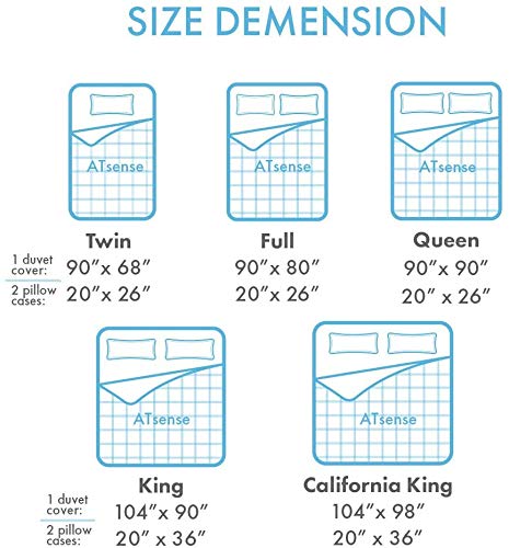 Atsense Duvet Cover Queen Size, 100% Washed Cotton Linen Feel Super Soft Comfortable, 3-Piece Dark Grey Duvet Cover Bedding Set, Durable And Easy Care, Simple Style Farmhouse Comforter Cover #TOP5