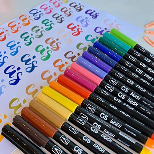 Caneta pincel Brush Aquarelável com 12 cores Cis