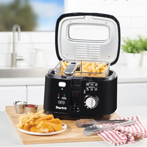 Starfrit 2.5L Oil Fryer with Removable Ceramic Bowl - Adjustable Temperature Control - Magnetic Power Socket and Large Viewing Window - Image 4
