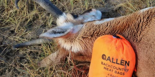 Allen Backcountry Quarter Bags / Meat Bags For Hunting - 4-Pack, Heavy Duty, Reusable, Drawstring, 2-Sizes, 20" X 30" #TOP4