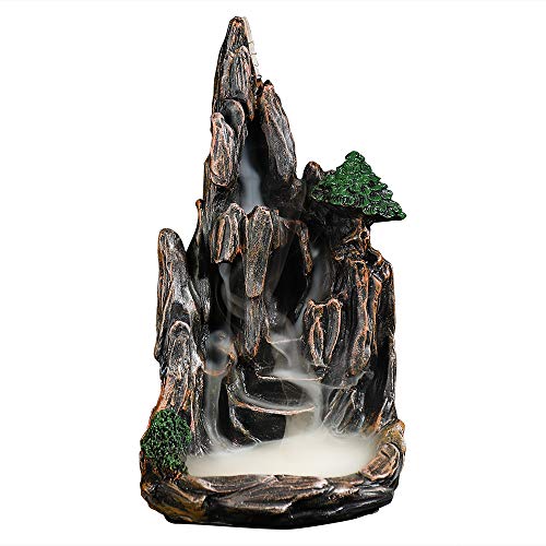 Brûleur d'encens reflux cascade rocaille bouddha diffuseur d'encens zen