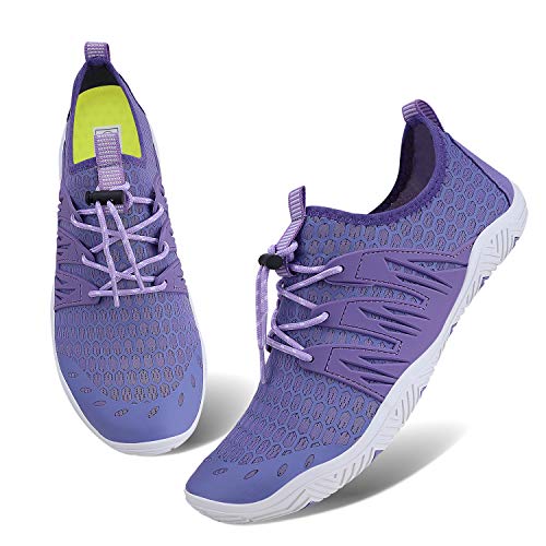 Image of MAYZERO Water Shoes Men Women Swim Surf Shoes Beach Pool Shoes Wide Toe Hiking Aqua Shoes Winter House Slippers