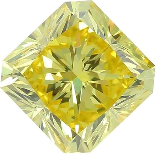 Natural Vivid Yellow ‘D’ Color Diamond – 3 Ct VVS1 Unheated Radiant Cut Loose Diamond Yellow Gemstone for Engagement Rings, Luxury Jewelry