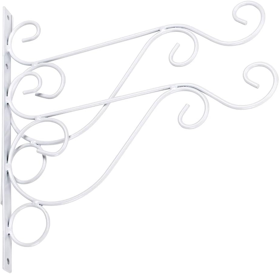 IGNPION 2 Pcs Wall Hanging Basket Bracket Plant Hook for Garden Basket