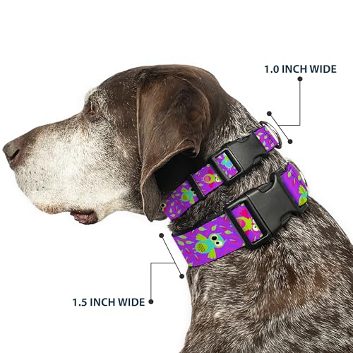 Collar de perro grande morado con clip plástico ajustable Buckle Down 3