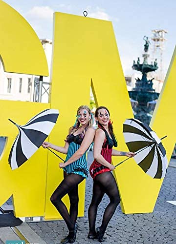 Kung Fu Smith Vintage Pagoda Umbrella Parasol For Women And Girls, Sun Uv Protection Rain Umbrella - Black And White #TOP5