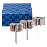 PFERD TOOLS Fächerschleifer-Set F, 3-tlg. | Korund Ø40x20mm Schaft-ø 6mm A60, 80, 120 | 44498003 – für Feinschliff & Finish