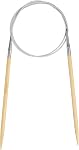 HARFINGTON Taille US 8 (5mm) Aiguille de tricot circulaire en bambou 32 Aiguille ronde en bois de pouce pour les projets faits à la main DIY Chandails à tricoter Chaussettes Chapeaux Chandail