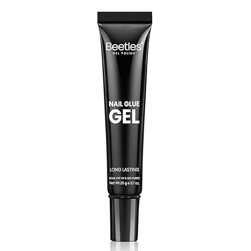 Beetles - Gel de pegamento de uñas de 0.71 oz para puntas de uñas de gel suave, pegamento de uñas súper fuerte para extensión de uñas acrílicas en