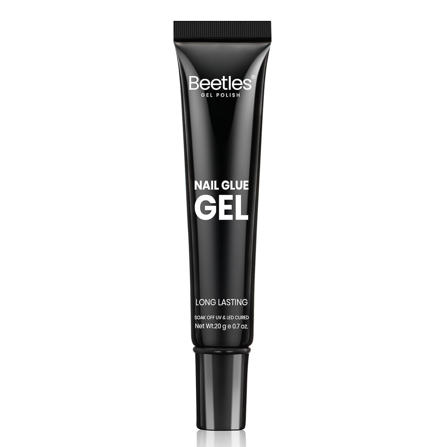 Beetles Nail Glue Gel Hands-Free, 20g Tipex Solid Nail Glue Gel for Acrylic Nails Extension, Press On Nails, 3D Nail Art, Soak off UV & LED, Beginner Friendly Long Lasting DIY Home Manicure