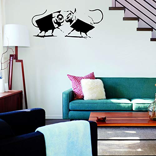 Autocollant vinyle CCTV Banksy : sticker mural graffiti noir - 8