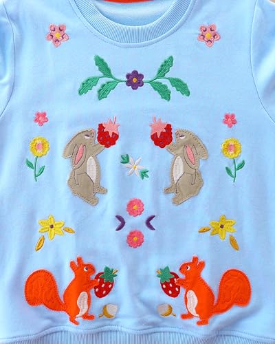 Image of AIWUHE Toddler Cotton Sweatshirt Boys Girls Pullover Long Sleeve Tops 2-6Y