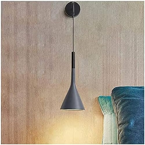 Aplique de pared rústico clásico ajustable con casquillo E27 para interiores