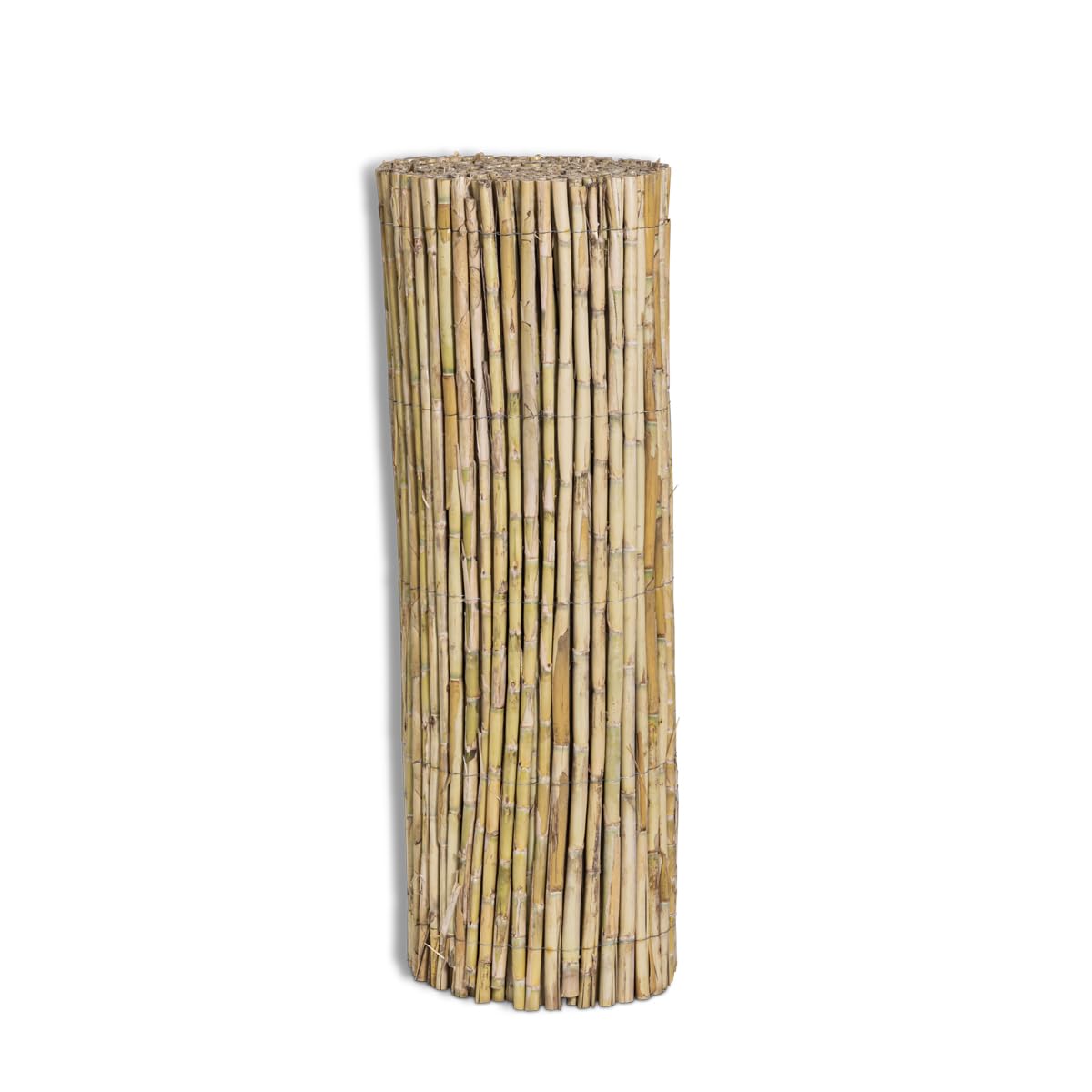 Valla natural de cañas Alpe 2 x 5 m, cañas enteras para vallado y decoración, protección visual y de privacidad para balcón, patio y jardín