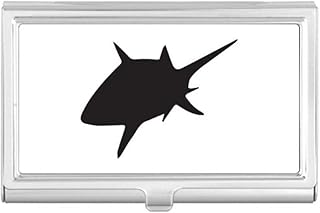 Blue Ocean Black Shark Biology Pattern Business Card Holder Case Pocket Box Wallet