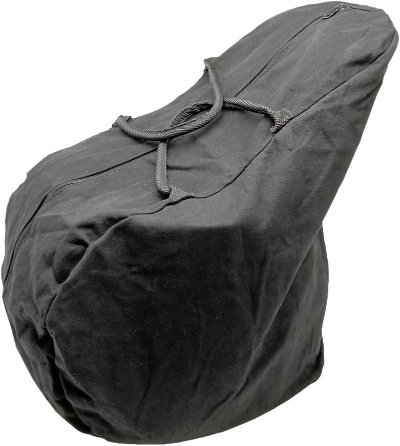 Tough 1 Canvas English Saddle Carrying Bag, Black