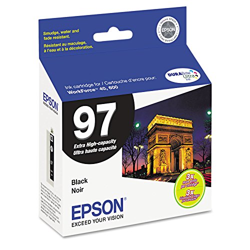 EPSON T097 DURABrite Ultra Ink Standard Capacity Black Cartridge (T097120-S) for select Epson Stylus & Artisan Printers