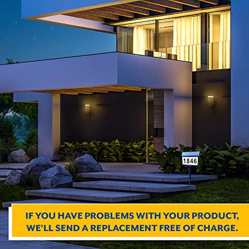 Solar House Numbers For Outside - Bright Led Light Up Address Numbers For House With Dual Wall Or Pole Mounted Options, Easy Diy Solar Powered Weatherproof Address Signs For Yard Plaque For Up To 4 Digits #TOP5