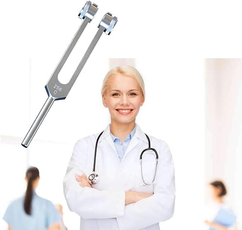 Miniatura 6 de QIYUN Tenedor de afinación, 128 Hz, instrumento de curación médica de aluminio con 256 Hz y una herramienta de reparaciónbiocampo humano Diapason