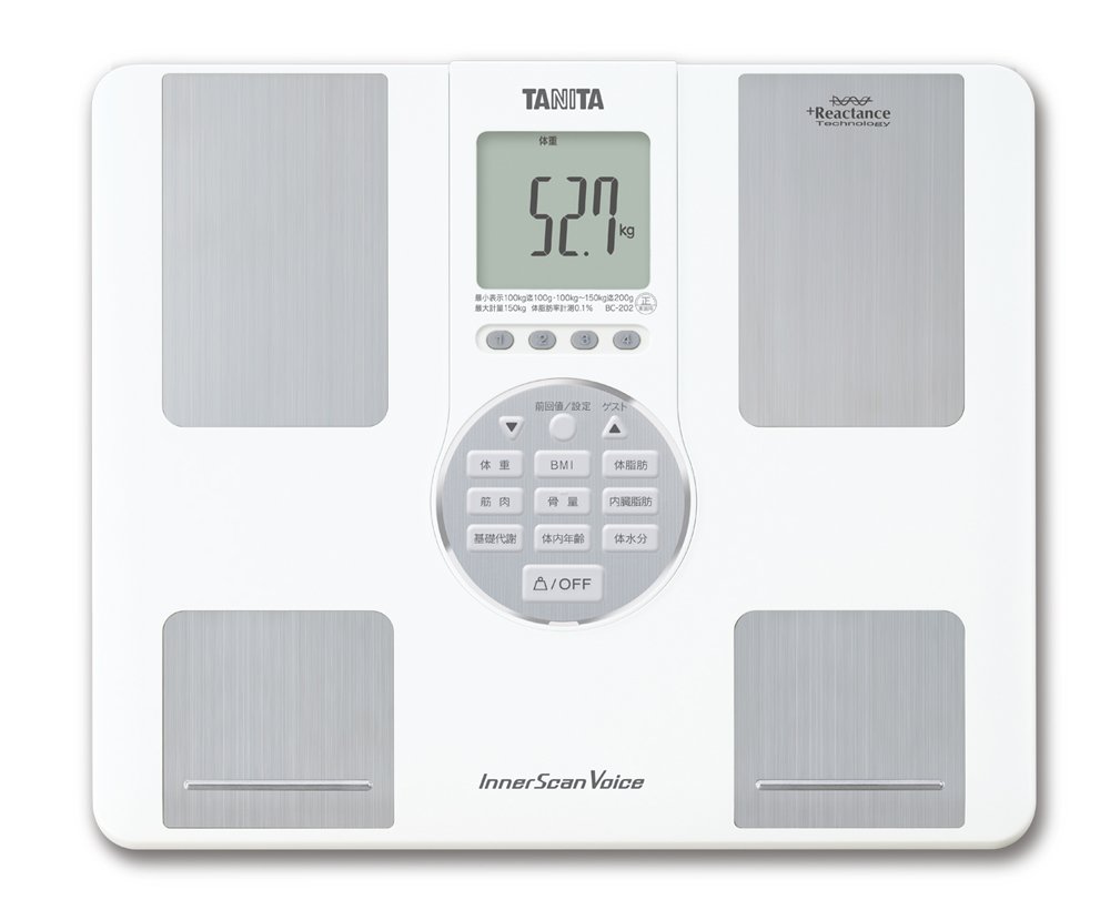 Amazon | タニタ 体重 体組成計 音声 日本製 ホワイト BC-202 WH 音声 