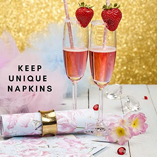 Keep Unique 20-Ct 13X13 Flowers Paper Flax Flowers Luncheon Decoupage Napkins, 3-Ply Servilletas Printed Flowers Cocktail Napkin For Art, Dinner And Party, Disposable Napkins Decor #TOP5