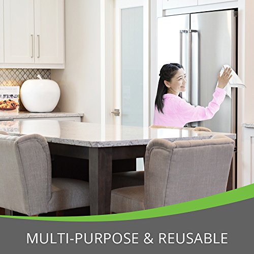 Microfiber Magic Streak Free Cloth 6 Pack Clean Any Surface With Just Water Eco Friendly Environmentally Safe Perfect For Window, Mirror, Kitchen, Counters, Appliances, Car, Cycle, Tv Screen #TOP4